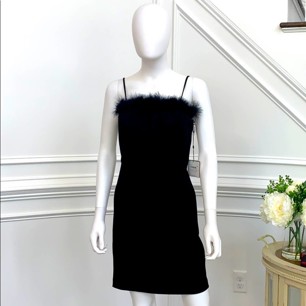 NWT Laundry by Shelli Segal Feather Dress Size 2